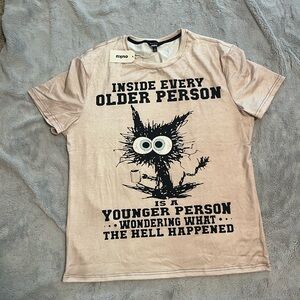 Ouku Beige Graphic T-Shirt